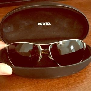 Prada Semi-Aviator Sunglasses